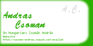 andras csoman business card