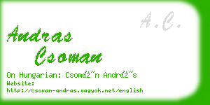 andras csoman business card